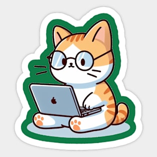 Working cat Sticker